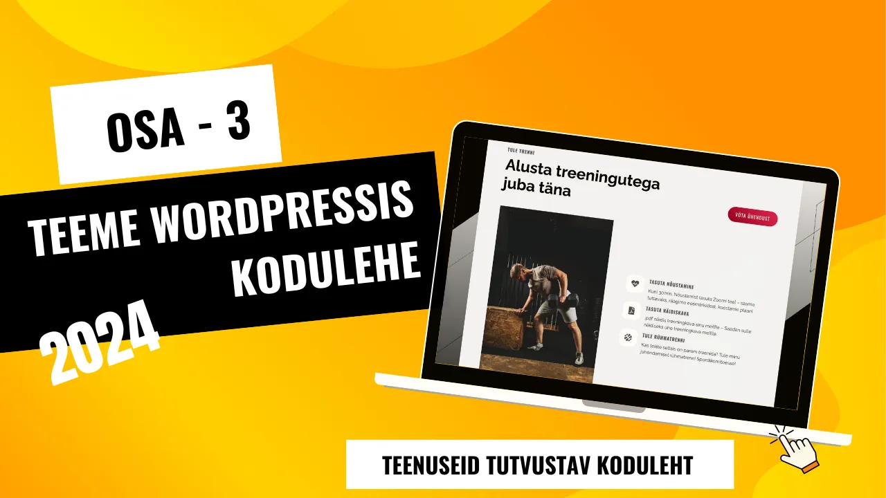 OSA - 3, Selles videos õpetan sind samm-sammult tegema wordpress kodulehte. Kasutame selleks vabavaralist rakendust WordPress ja tasuta valmis kujundust nimega