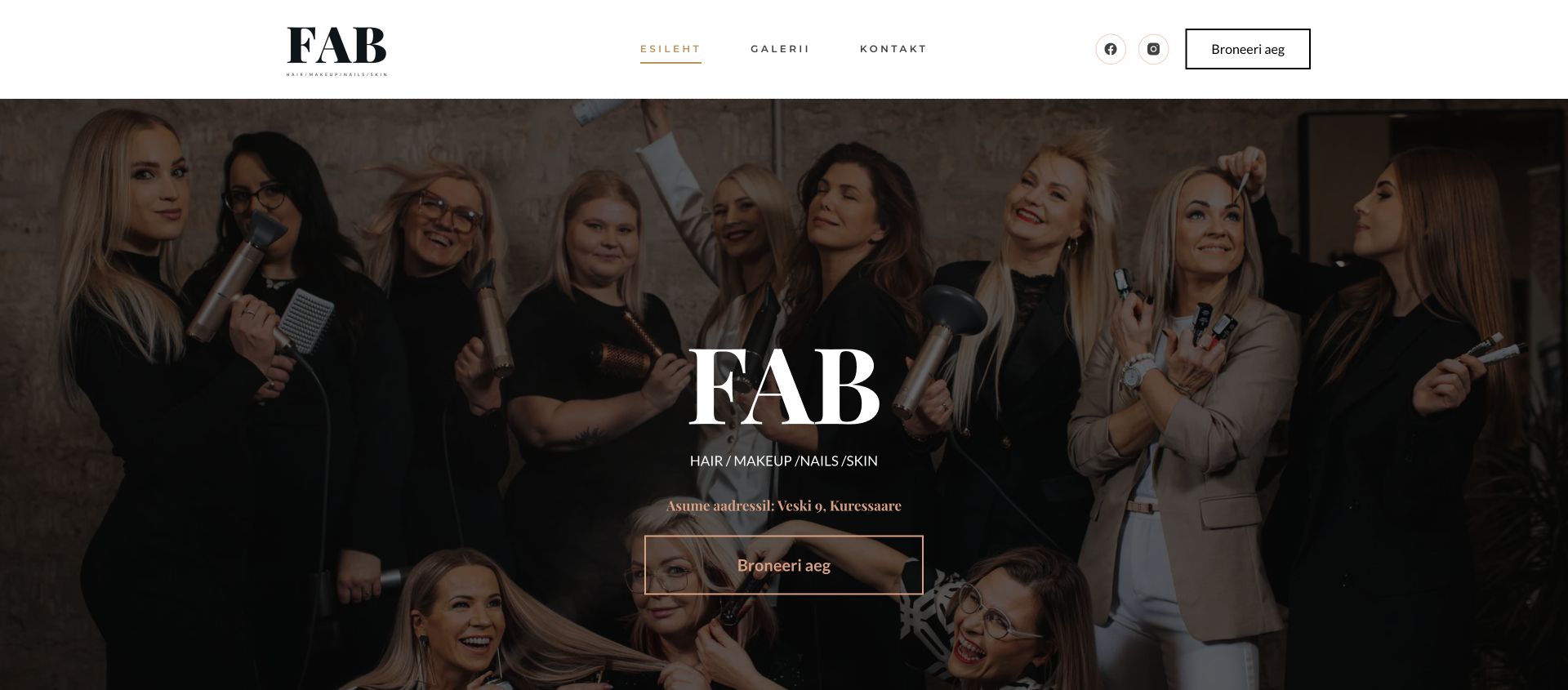 FAB Studio kodulehe avaleht