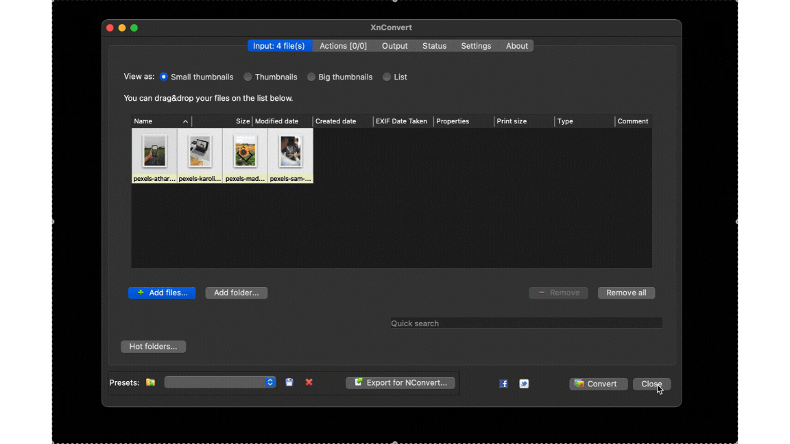 Määra piltidele mõõtmed